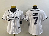 Women's Dallas Cowboys #7 Trevon Diggs White With Patch Cool Base Stitched Baseball Jersey,baseball caps,new era cap wholesale,wholesale hats